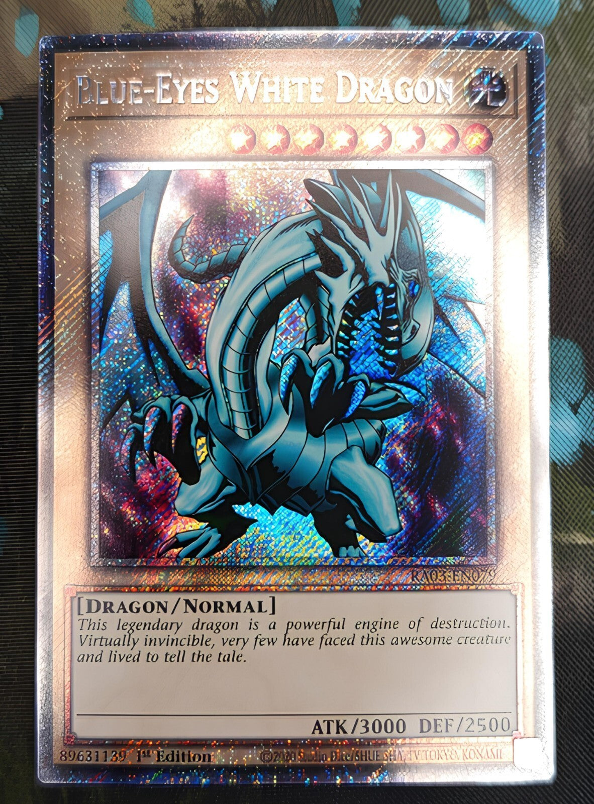 Blue-Eyes White Dragon (Platinum Secret Rare) RA03-EN079 Quarter Century Bonanza
