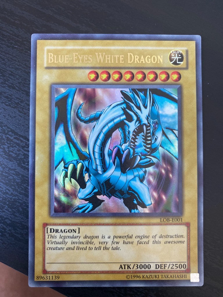 Yugioh Blue-Eyes White Dragon LOB-E001 Ultra Rare (NM) (A) OG Print