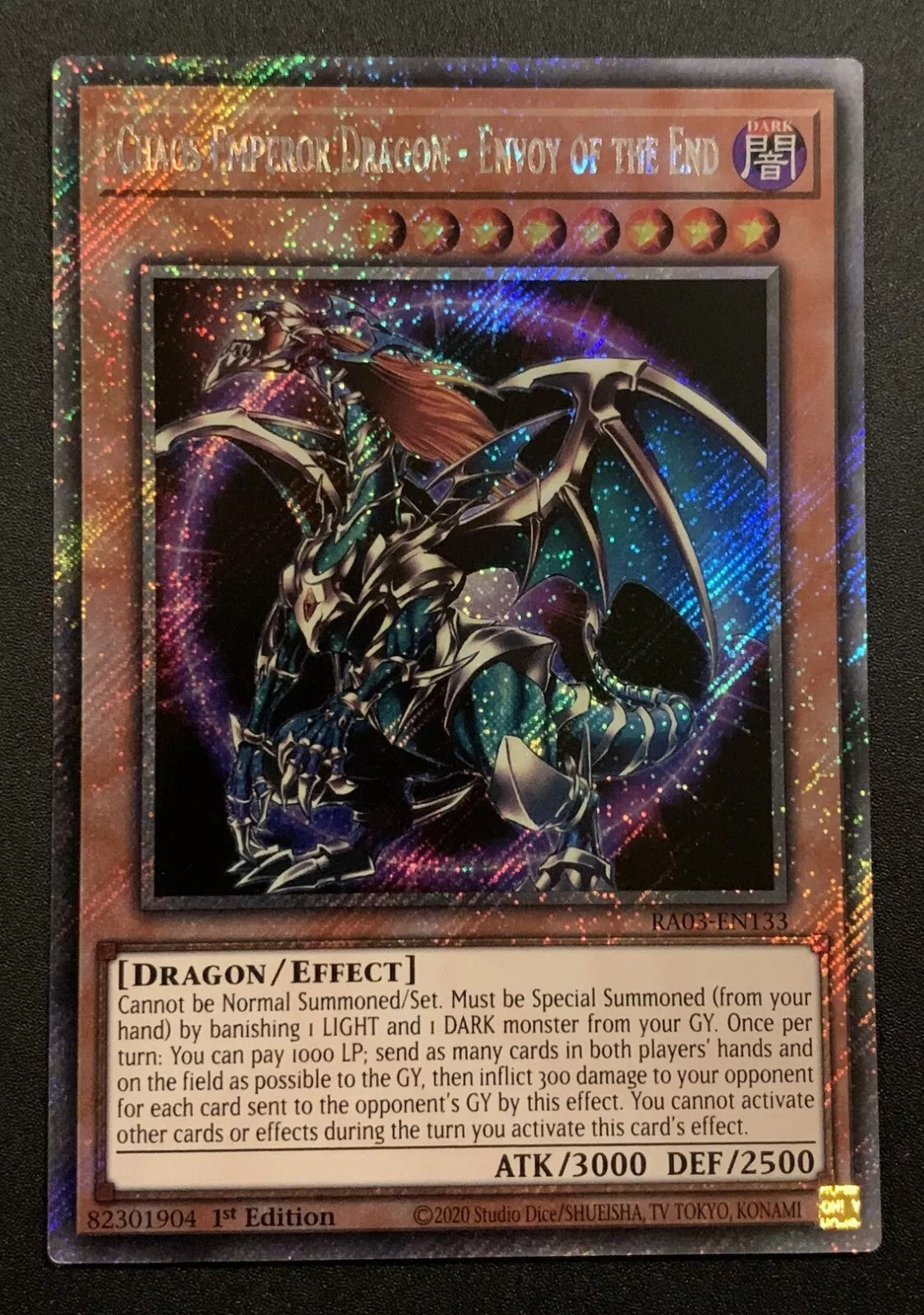 Chaos Emperor Dragon - Envoy of the End (RA03-EN133) - Platinum Secret Rare