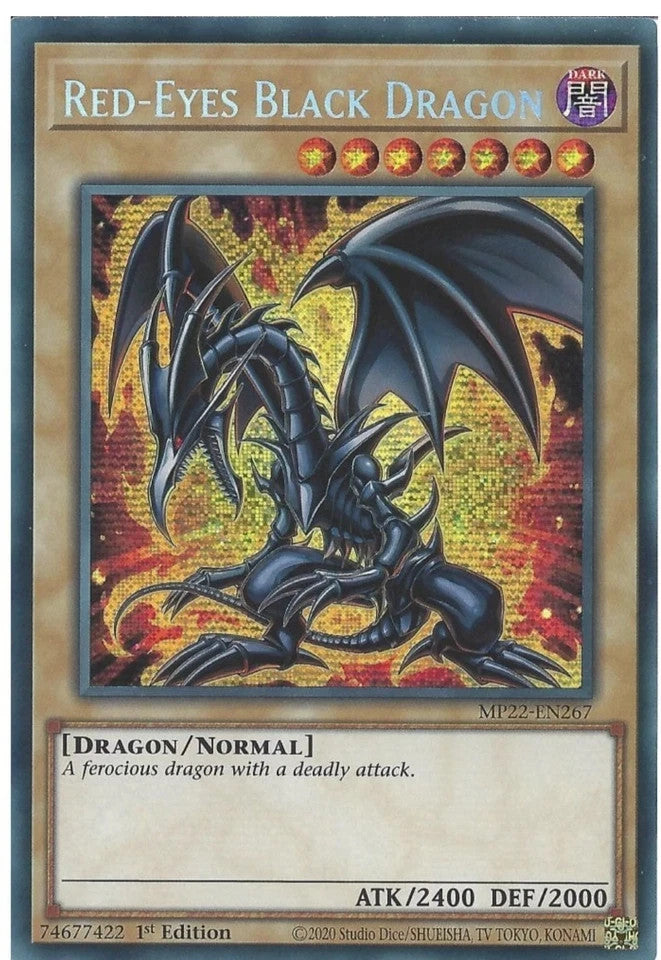 MP22-EN267 Red-Eyes Black Dragon - Prismatic Secret Rare Card 1st Edition