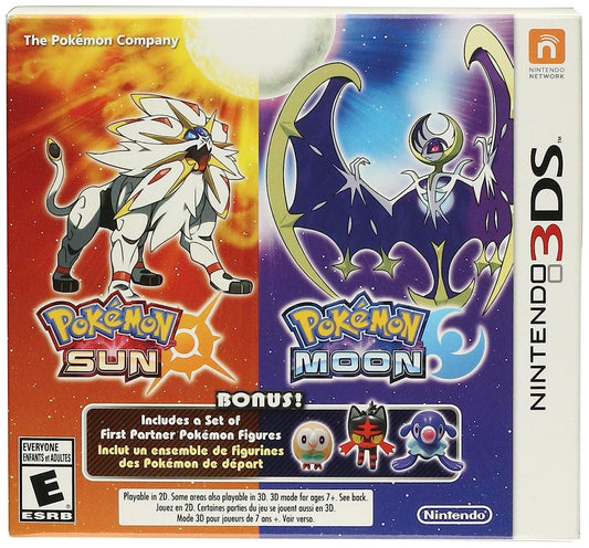Pokemon Ultra Sun & Pokemon Ultra Moon Dual Pack [Bonus Figures] Nintendo 3DS - Loose Copy
