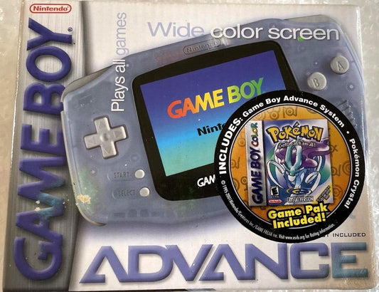 Gameboy Advance Glacier Console [Pokemon Crystal Bundle] GameBoy Advance - Loose Copy