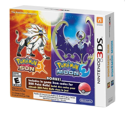 Pokemon Sun & Pokemon Moon Dual Pack Nintendo 3DS - Loose Copy