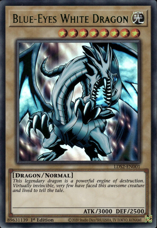 Blue-Eyes White Dragon Ultra Rare LDS2-EN001 1st Edition NM