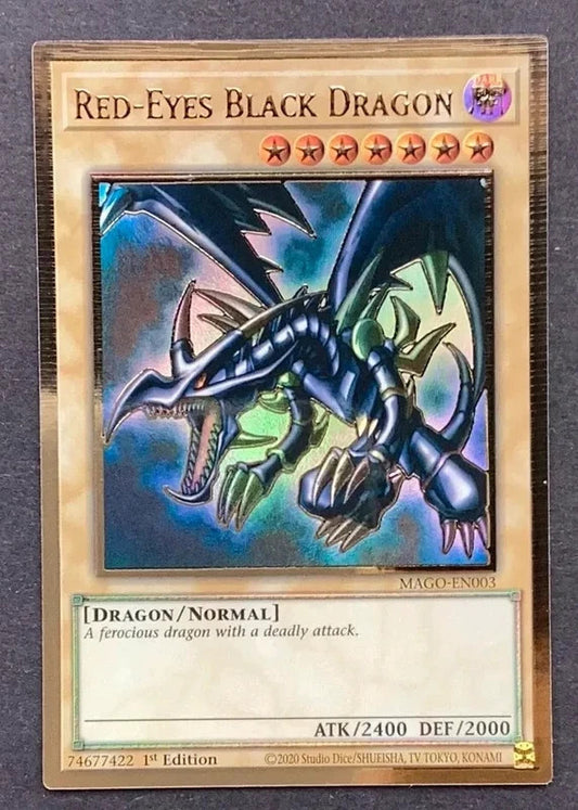Red-Eyes Black Dragon - Premium Gold Rare 1st Edition MAGO-EN003 - NM - YuGiOh