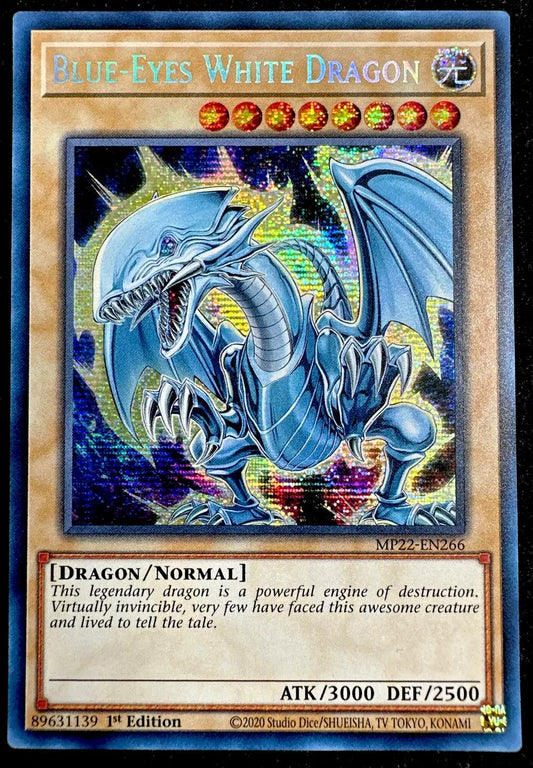 🔥YUGIOH • BLUE-EYES WHITE DRAGON • MP22-EN266 • 1st • SECRET RARE • NM🔥