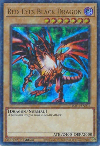 Yu-Gi-Oh Card - HAC1-EN003 - RED-EYES BLACK DRAGON (parallel holo) - NM/Mint