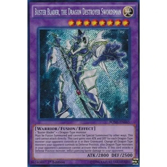 Yugioh Buster Blader The Dragon Destroyer Swordsman BOSH-EN045 1st Secret (NM)