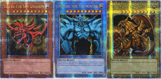 Yu-Gi-Oh! Obelisk Slifer Dragon Ra Winged LC01 QCR God Cards Set