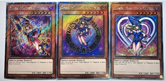 YuGiOh TCG | 3x Dark Magician Girl Set | Platinum Secret Rare | Mint | RA03 | 1s