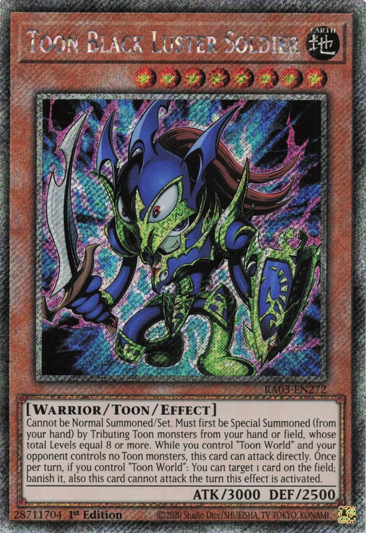 Yugioh Toon Black Luster Solider RA03-EN272 - Platinum Secret Rare