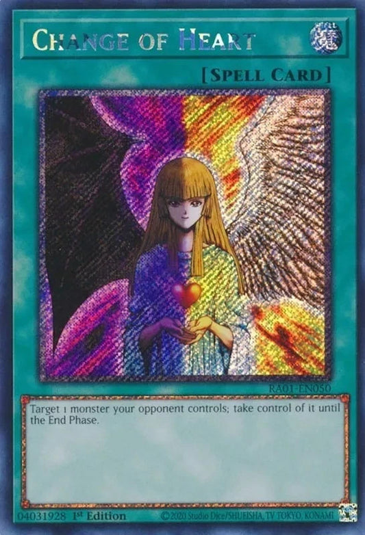 Change of Heart RA01-EN050 NM Platinum Secret Rare