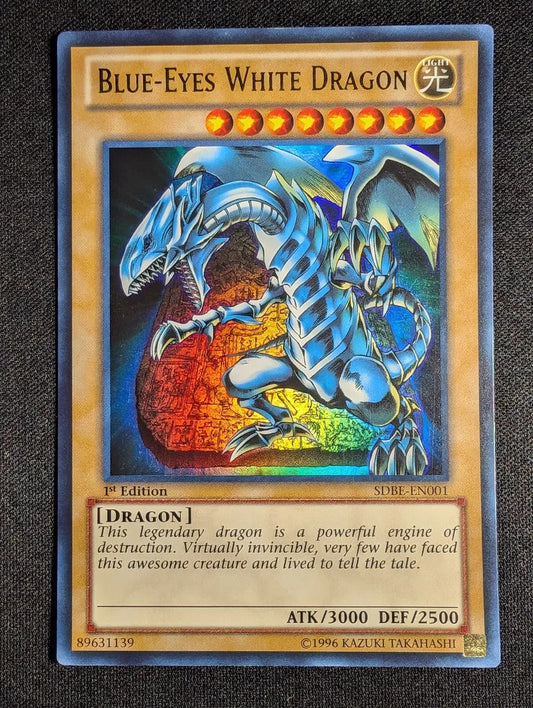 Yugioh - Blue-Eyes White Dragon SDBE-EN001 1st Edition Ultra Rare NM