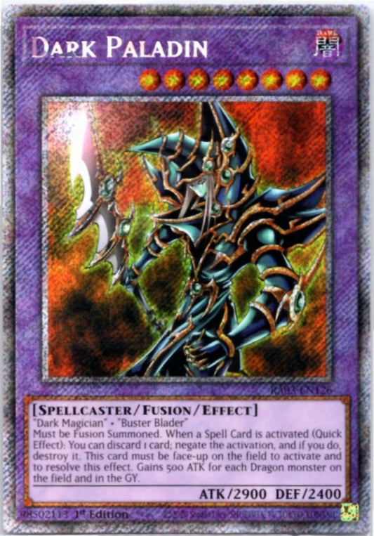 Dark Paladin Platinum - RA03-EN126 - Platinum Secret Rare 1st Edition - Yugioh