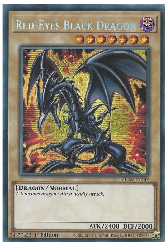 MP22-EN267 Red-Eyes Black Dragon - Prismatic Secret Rare Card 1st Edition