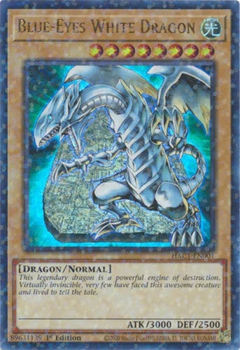YugiOh Blue-Eyes White Dragon HAC1-EN001 Duel Terminal 1st Edition MINT