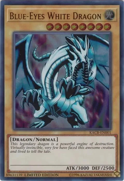 Blue-Eyes White Dragon [LOB Art] *Ultra Rare* KACB-EN001 Limited Edition YuGiOh