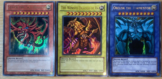 Yu-Gi-Oh! Egyptian God Card Set- Obelisk, Slifer, Ra- LC01 Limited Edition