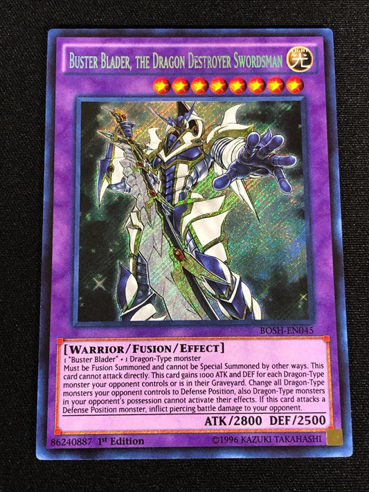 Yugioh Buster Blader The Dragon Destroyer Swordsman BOSH-EN045 1st Secret (NM)