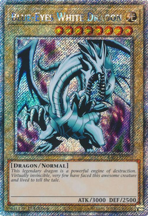 Blue-Eyes White Dragon (Platinum Secret Rare) RA03-EN079 Quarter Century Bonanza